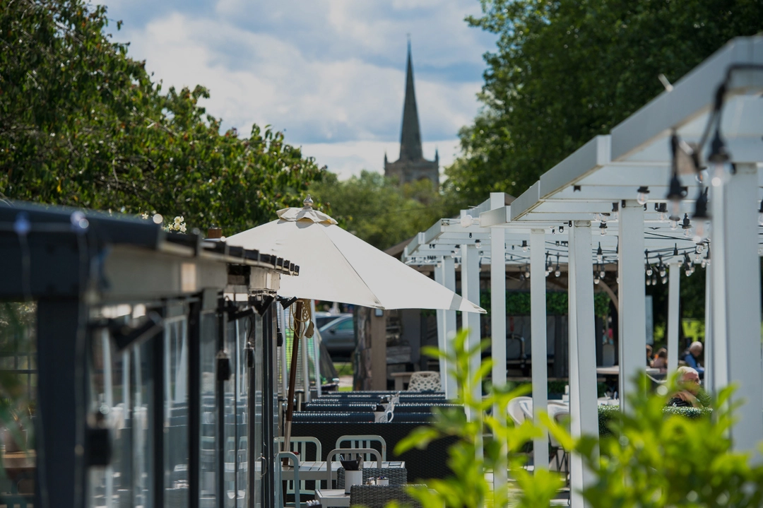 A view of the The Embankment Terrace in Stratford upon Avon